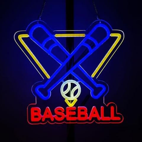 14x14 Inch Baseball Neon Signs Art Wall Lights for Beer Bar Club Bedroom Hotel Pub Cafe Wedding Birthday Party Gifts Cover