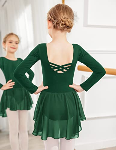 Image of Arshiner Kids Girls Classic Long Sleeve Leotard Dance Ballet Dress