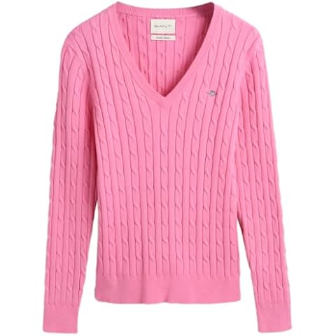 GANT Women's Candy Pink V-Neck Pullover Cover