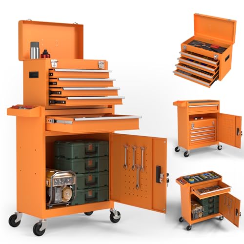 5-Drawer Rolling Tool Chest with Lock and Wheels