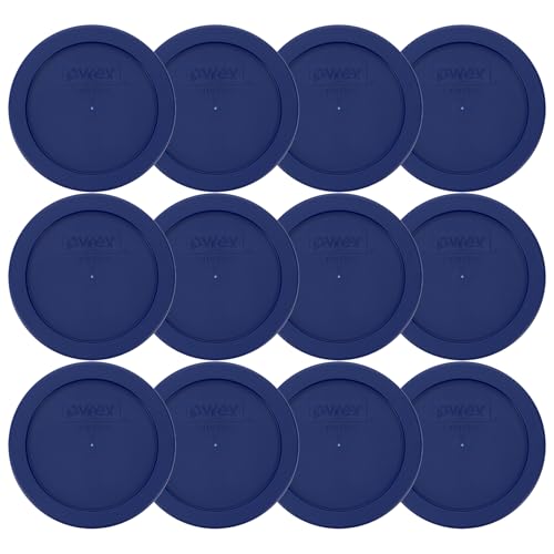 Pyrex 7200-PC (2-Cup) Blue Food Storage Lid (12-Pack) - Made in USA