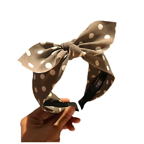 SCALZE Bandeau Cheveux Femme Fashion Trend Wide Bandeau Wide Band Bownot Cross Sweet coréen Style Coréen Polka Dot Bandeau de Cheveux Mignon Hoop Hoop Hoop Headwear Bandeau Cheveux Homme (Size : E)