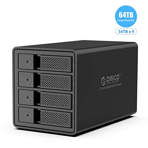 ORICO Enclosure per HDD esterno da USB 3.0 a SATA da 4 alloggiamenti per supporto HDD da 3,5