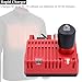 M-12 M-18 Multi-Voltage Battery Charger Compatible with Mil-waukee - Lasica 3.0A 12V/18V 48-59-1812 Rapid Charger Compatible with Mil-waukee M-12 or M-18 Lithium Heated Jacket Power Tool Battery Packs