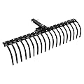 LTSEAME 55" Durable Tow Behind Landscape Rake Tractors Rake Fits 2" Receiver for Lawn Tractors or ATV/UTV?Black