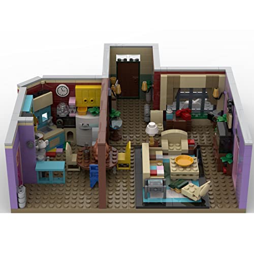 Spide 894 Teile Friends-Monicas Zimmer Bausteine Modellbausatz, Die Fernsehserie MOC Bausteine Spielzeug, Kompatibel mit… – Bild 4