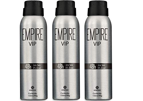 Kit 03 Desodorantes Empire Vip 90g/150ml