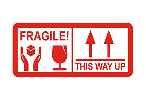 Fragile/This Way UP - Small Packing Sticky Labels/Stickers (10000 Labels on a Roll) — image 1