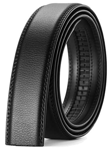 CHAOREN Ratchet Belt Replacement Strap 1 3/8, Leather Belt Strap for 40MM Slide Click Buckle