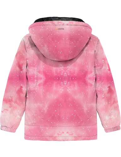 Image of GEMYSE Girl's Waterproof Ski Snow Jacket Hooded Fleece Lined Windproof Winter Jacket
