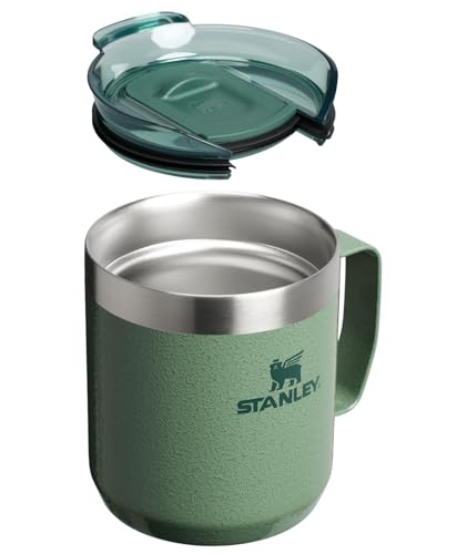 Image of STANLEY Everyday Camp Mug 12oz | Drink Through Lid | Cup for Coffee, Tea and Drinks | Insulated Stainless Steel Coffee Mug | BPA-Free | Hammertone Green