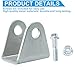 ISDVBUY 4 Pack Universal Shock Mount Kit, Silver Steel ATV Dirt Bike Shock Mounting Brackets with Hardware, U Shape Suspension Bracket for Go-Karts Motorcycles