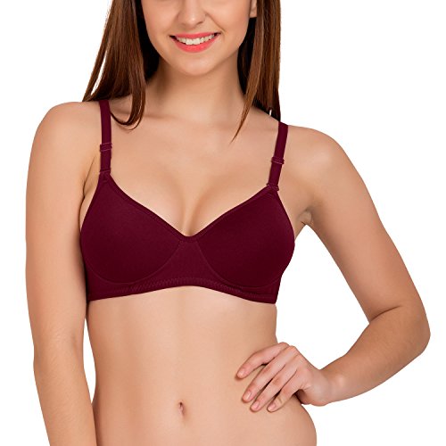 Image of Tweens - Medium Padded Cotton Rich Bra - Full Coverage, Seamless, Multiway Straps, Wirefree Everyday T-Shirt Bra