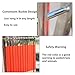 Retractable Traffic Barricade, 201 Stainless Steel Safety Folding Barricade, Portable Road Barriers with Casters Movable Road Fence for Outdoor Road Garage(1.1m x 6m)