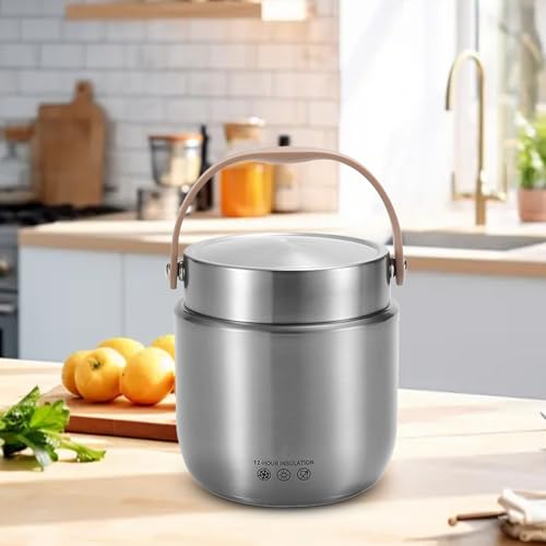 Tarro de comida caliente de acero inoxidable aislado al vacío de boca ancha 1200ml 4