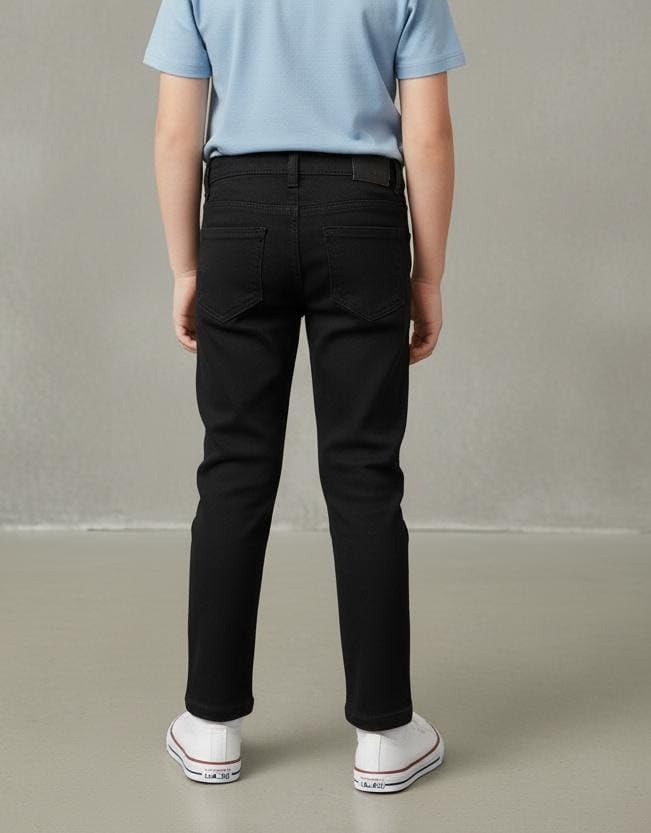 Image of A.T.U.N. (ALL THINGS UBER NICE) Boys Cotton Denim Jeans | Slim Fit Mid Rise Jeans | Classic 5 Pocket Stretchable Everyday Wear