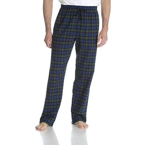 Hanes Men's Plaid Flannel Pajama Pants - 2 Pack, 4086, Blue/Black Plaid, XL2