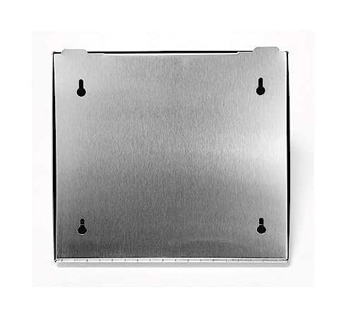 REBMANN Dispensador Servilletas de Papel Autoadhesivo Pared (3 m, con pegamento potente, 250-400 hojas, acero inoxidable)