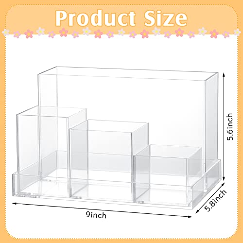 5 Pcs Acrylic Office Desk Organizer Set Desk Accessories Organizer Acrylic Desk Organizers And Accessories Clear Acrylic Organizers Decor Acrylic Desk Accessories For Home School Office Supplies #TOP1