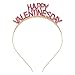 PHALIN Valentine’s Day Headbands for Women Enamel HAPPY VALENTINES DAY Hairbands Sweet Holiday Party Valentine’s Day Gifts (Rose Red)