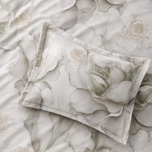 Image of Cotton Feel Glace Cotton Elastic Fitted Bedsheet Queen Size || Includes 1 Double Bed Elastic Bedsheet Queen Size with 2 Pillow Covers (60 inch x 78 inch Inches, Mirage)