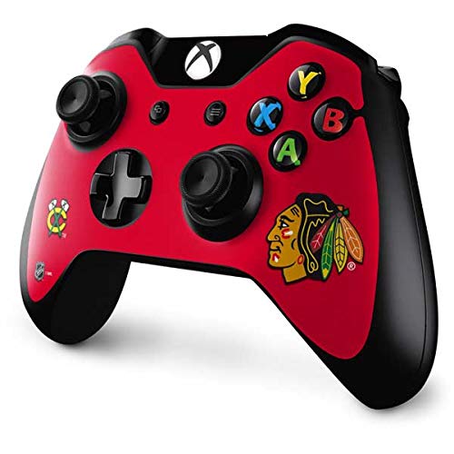 Skinit Decal Gaming Skin Compatible with Xbox One Controller - Officially Licensed NHL Chicago Blackhawks Solid Background Design