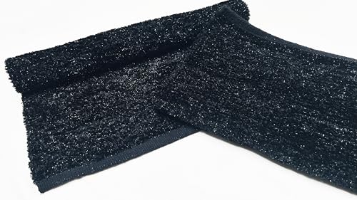 Image of House2Home Feather Cotton Blend Door Mat | 2Pc. Combo | 50x80cm | Side Binding - Available in 8 Colors (Charcoal)