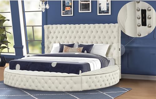 Lpkrpl BED001 Luxury Round Bed Frame Queen cover