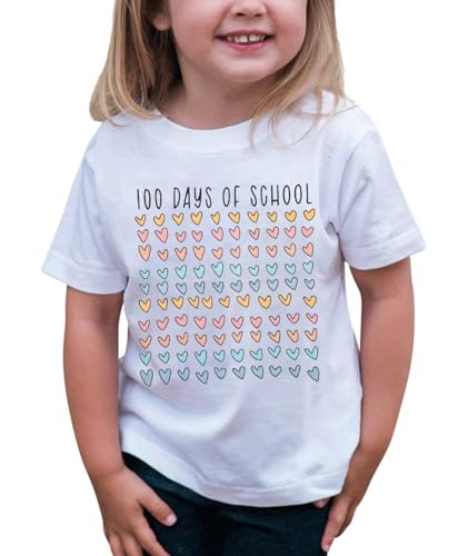Image of BANGELY 100 Days of School Shirts for Kids Back to School Graphic Tee 100 Days Celebration Tshirt Elementary Student Gift