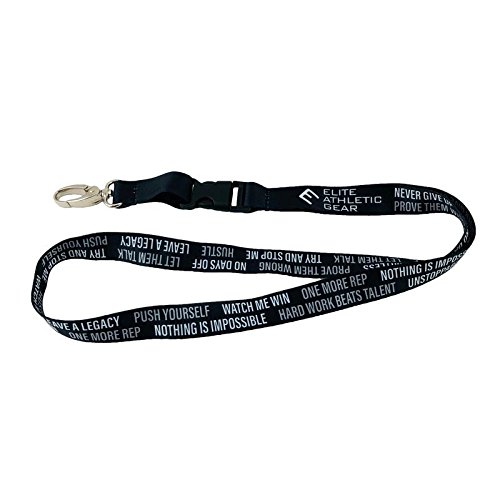 Elite Athletic Gear Motivational Lanyard - Detachable Buckle and Upgraded Clasp for Keys, ID Card, Name Holder, etc.