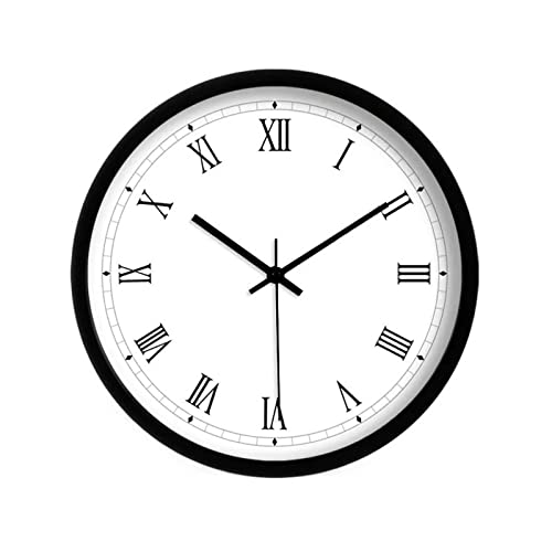 WYUYIWH Reloj de pared simple números romanos europeos reloj digital sala de estar dormitorio reloj de cuarzo silencioso reloj de pared decorativo reloj de decoración (color: latón, tamaño: 12