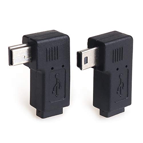 Moborest Usb 2.0 Adapter Plug, Usb To Micro Usb Adapter, 90 Degree Left And Right Angle Mini Usb Male To Micro Usb Female Connector Adapter (1 Right - 1 Left) #TOP1