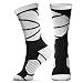 Basketball Sock by ChalkTalk SPORTS | Athletic Mid Calf Woven Socks | Basketball Wrap | Black and White, One Size