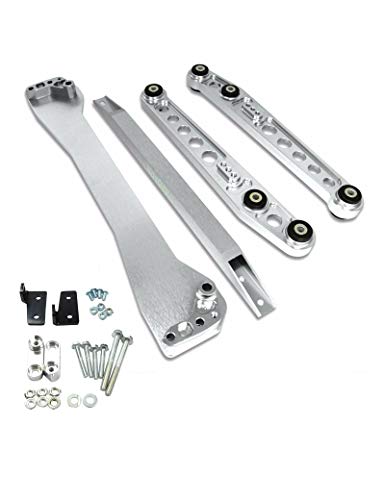 BLACKHORSE-RACING Rear Lower Control Arm Subframe Brace Tie Bar Compatible with Honda Civic EK 1996 1997 1998 1999 2000 SL