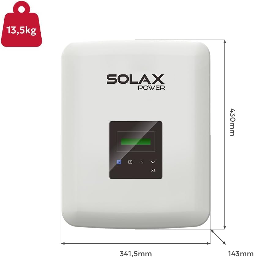 Dimensions and weight of the Solax Power X1-Boost-3.0-G3 inverter