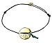 Produktbild Smilla Brav® Wish-Damen-Armband Wunscharmband Wish - schwarz / 14kt goldplattiert - Make a Wish Glücksarmband mit Kärtchen VH27