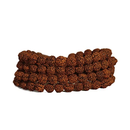 THJKT Bracelets 6/8/10mm Rudraksha Beads Meditation Bead Jewelry Making Prayer Chakras 108Pcs Bodhi Tibetan Buddhism Bracelet braclets (Item Diameter : 8mm 108beads)