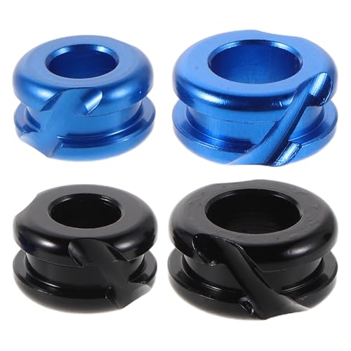 DECORNIJIA Miras Metálicas para Tiro 4 Piezas (Negro 1/4, Negro 3/16, Azul 1/4, Azul 3/16) Aleación de Aluminio Precisión Profesional Accesorios para Compuesto y Recurvo