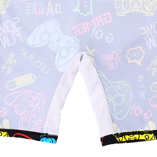 HUAANIUE Boys Swimming Short Sleeve Swimsuit 3-12Y Kids One Piece Swimwear Navy Sun Protection 50+ Swim Clothes UPF Warm Sportwear Costume Summer Surfing