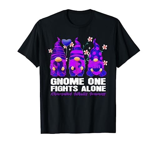 Gnome One Fight Alone Rheumatoid Arthritis Awareness Gnomo Maglietta