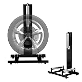 biosp Rolling Wheel Detailing Stand, Heavy Duty Polishes Wheel Cleaning Stand for Ceramic Coating, Applying Tire Shine & Car Wheel Wash fo Auto Repair Shop Garage