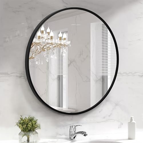 ABOUT SPACE 4mm Heavy Glass HD Circle Round Mirror 24 Inch Shatte...