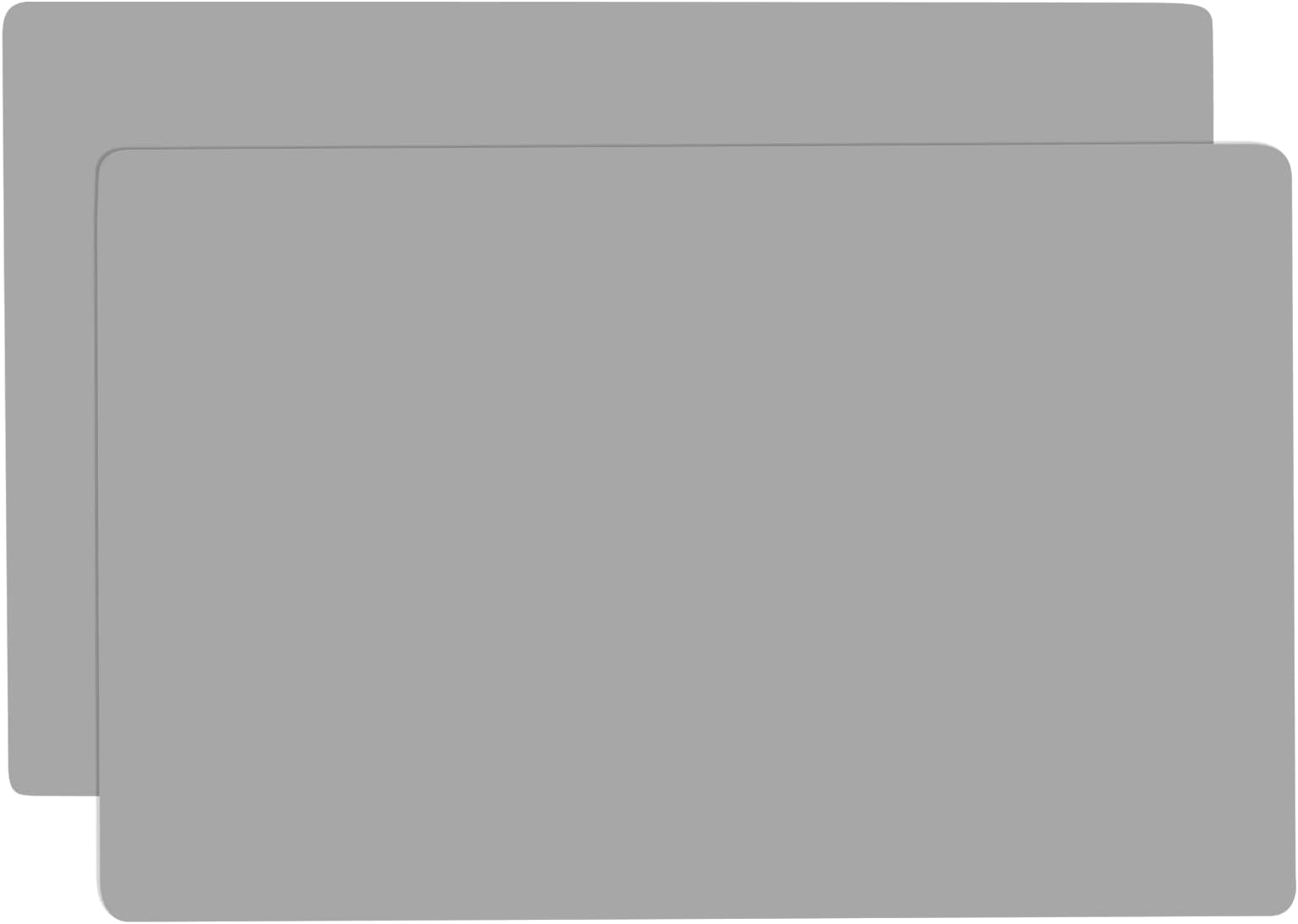 2 Pack Silicone Mats for Kitchen Counter, Treerit 23.62" x 15.75" Thick Large Silicone Mat, Nonskid Heat Resistant Countertop Protector, Easy to Clean, Gray