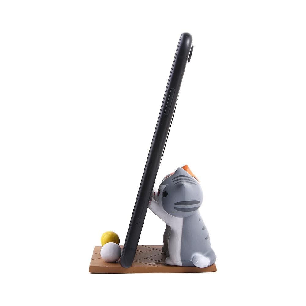Porte-téléphone En Forme De Chat – Support Universel Décoratif Pour Bureau (11 X 7,5 X 4 Cm) | Noir