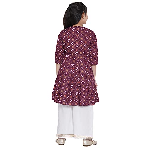 Image of Bitiya By Bhama Girl's Cotton Blend Kurta & Palazzo