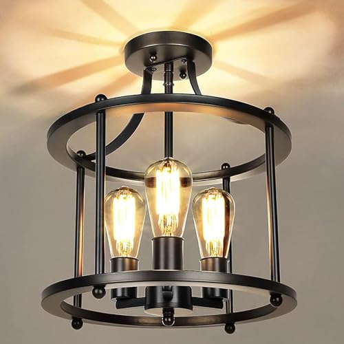 Lustre de plafond style ferme pour illuminer chaleureusement votre cuisine et votre entrée