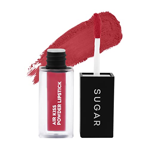 Image of SUGAR Cosmetics Air Kiss Powder Lipstick - 04 Cherry Fluff - Super Pigmented, Transferproof, Water-resistant & Matte Finish - 2 gm