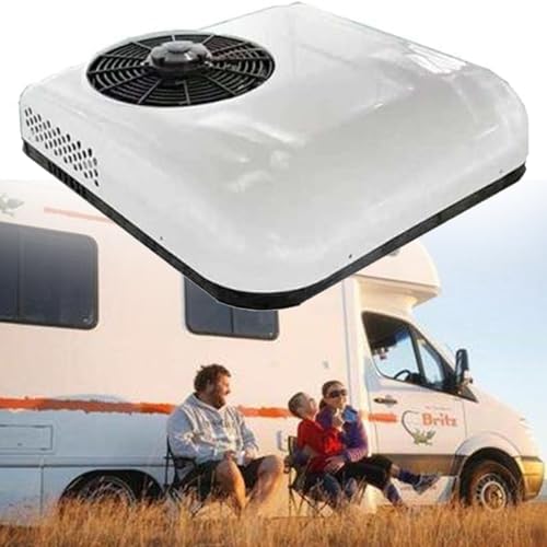 Aire Acondicionado Techo de Camiones, Aire Acondicionado Superior para vehículo, Aire Acondicionado Inteligente de enfriamiento Todo en uno, Adecuado para excavador, RV Boat,White-12V