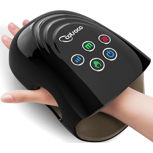 cotsoco Hand Massager - 3Massage Sizes, Cordless Hand Massager with Heat & Compression for Arthritis and Carpal Tunnel, Gift for Men Women Family Friends, Relaxation at Home, Office, Outdoor