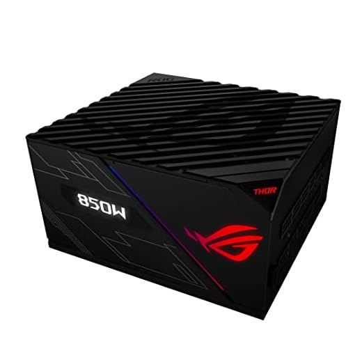 ASUS ROG Thor-850P Platinum nätdel (Aura Sync, OLED Display, 0 dB-kylning)